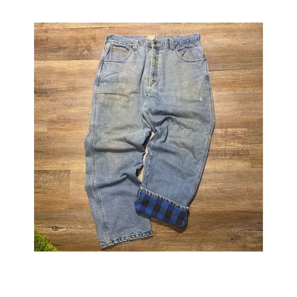 C.E. Schmidt Flannel Lined Workwear Relaxed Fit Jeans Blue 36x30 Mens Denim
